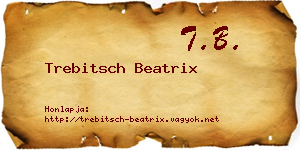 Trebitsch Beatrix névjegykártya